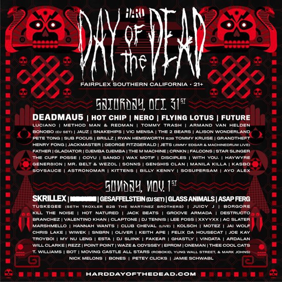 HARD Day Of The Dead Announces 2015 Lineup Ft. Skrillex