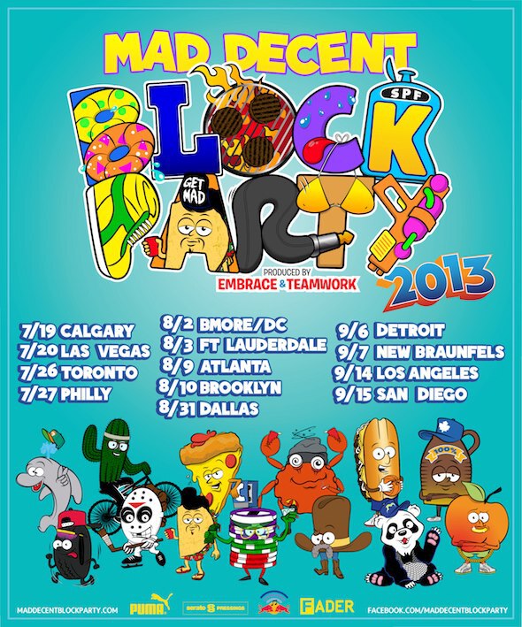 Mad Decent Block Party 2013 Announcement : Cities and Dates