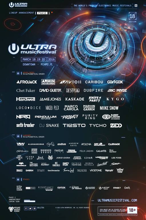 Ultra 2016 Lineup Is Stacked Featuring DJ Snake