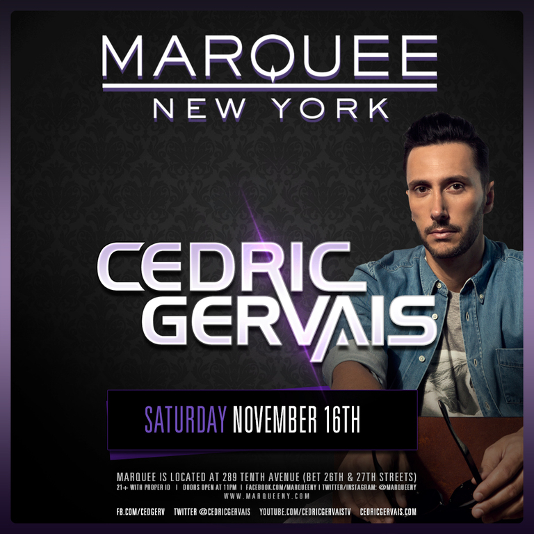 Win A 4 Person VIP Experience + Meet & Greet with Cedric Gervais at Marquee New York [GIVEAWAY]