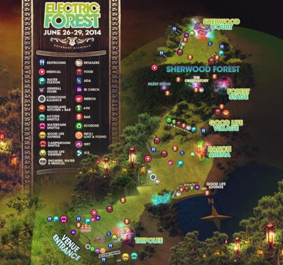 Electric Forest Map