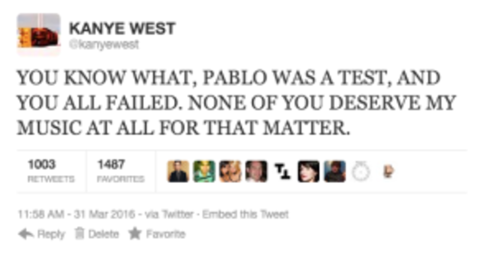 Kany West rant tweet 9