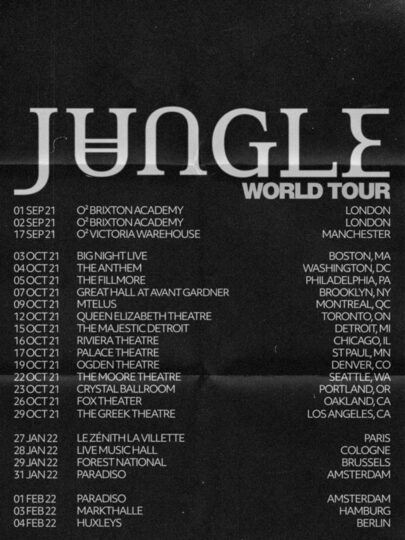 jungle uk tour 2024